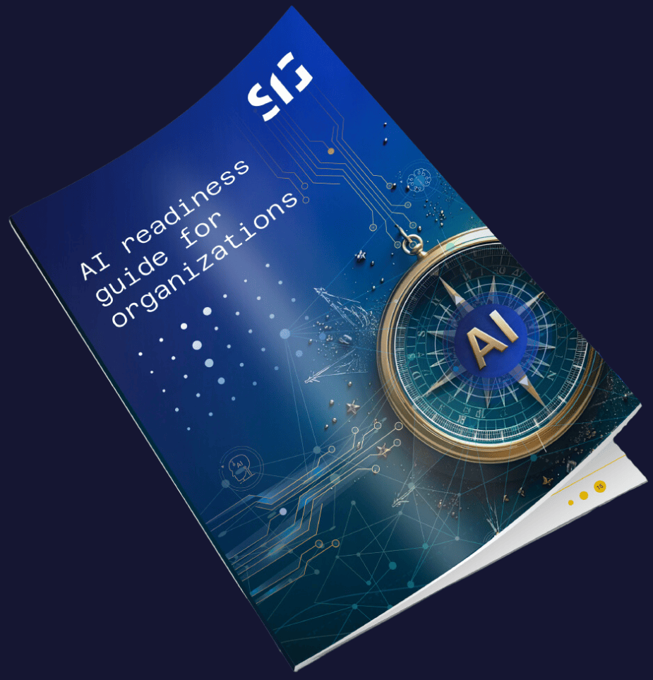 Mockup of the AI readiness guide for organizations.