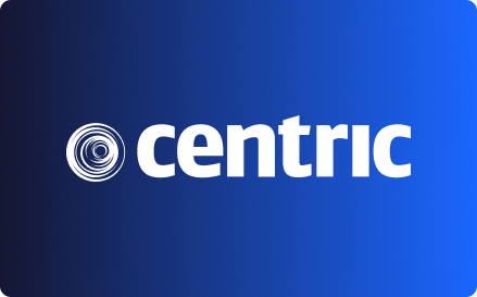 Blue version: Centric logo