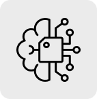 Cloud connected to a circuit illustration on a gray background.