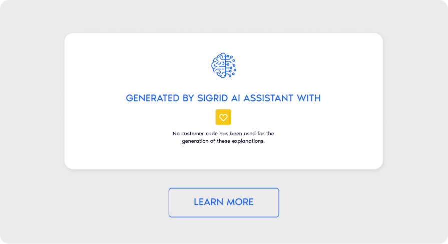 Sigrid® AI assistant mockup
