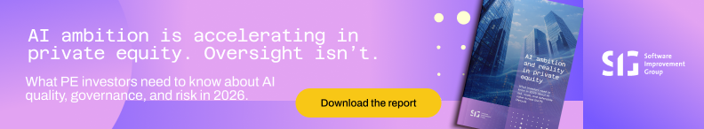 A promotional banner that shows the AI ambitiion and reality in private equity 2026 report.