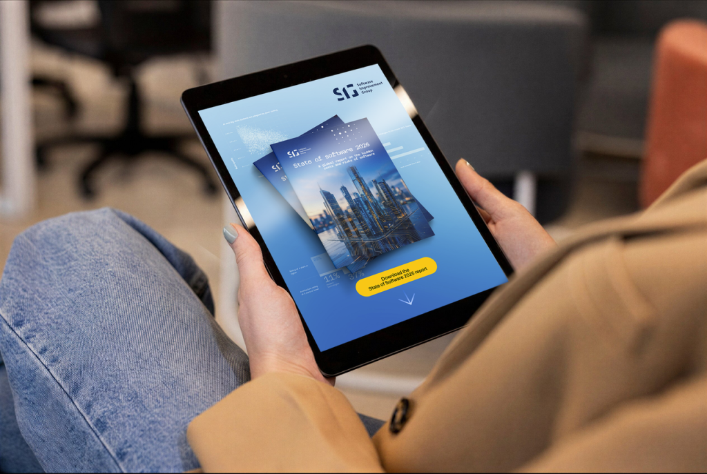 State of Software 2026 report downloaded on an iPad