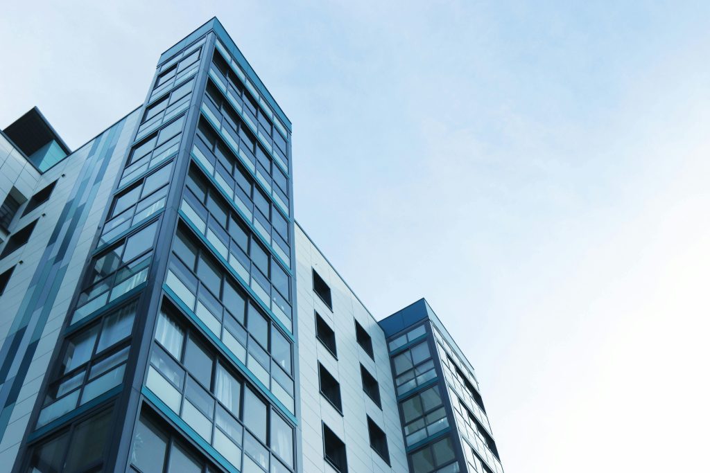 Image of a building over blue skies