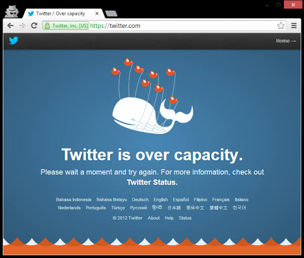 Twitter's iconic Fail Whale